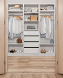 MALMO THREE SHELF/FOUR DRAWER WALK IN WARDROBE - FLUTED