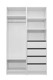 MALMO THREE SHELF/FOUR DRAWER WALK IN WARDROBE - VJ PANEL