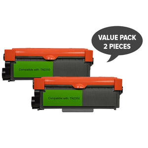 2 x TN-2350 Premium Generic Toner Cartridge