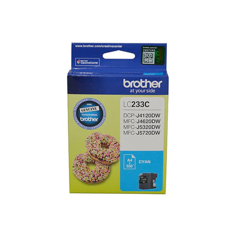 Brother LC233CS Cyan Ink Cartridge - DCP-J4120DW/MFC-J4620DW/J5320DW/J5720DW - up tp 550 pages