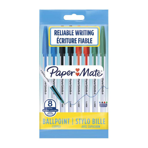 PAPER MATE 045 1.0mm Ball Pen Assorted Pack of 8