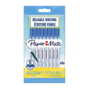 PAPER MATE 045 1.0mm Ball Pen Pen Blue Pack 8