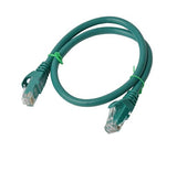 8WARE Cat6a UTP Ethernet Cable 25cm Snagless Green