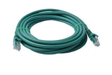 8WARE Cat6a UTP Ethernet Cable 5m Snagless Green