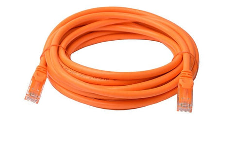 8WARE Cat6a UTP Ethernet Cable 5m Snagless Orange