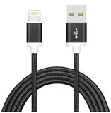 ASTROTEK 2m USB Lightning Data Sync Charger Black Cable for iPhone 7S 7 Plus 6S 6 Plus 5 5S iPad Air Mini iPod