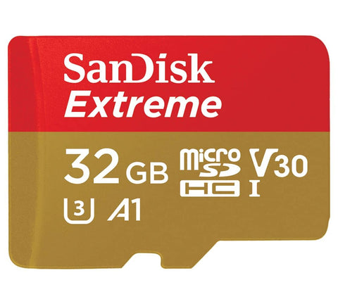 SANDISK 32GB Extreme microSD SDHC SQXAF V30 U3 C10 A1 UHS-1 100MB/s R 60MB/s W 4x6 SD Adaptor Android Smartphone Action Camera Drones