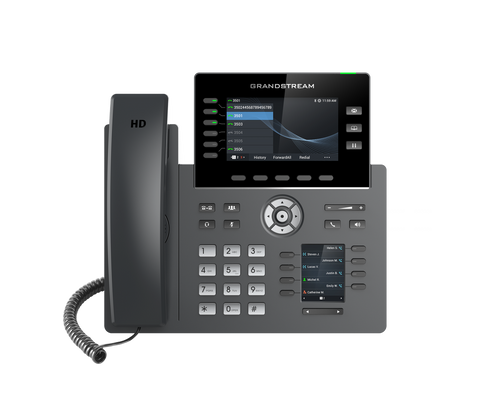 GRANDSTREAM GRP2616 6 Line IP Phone, 6 SIP Accounts, 480x272 Colour Screen, HD Audio, Integrated Bluetooth+WiFi, Powerable Via POE