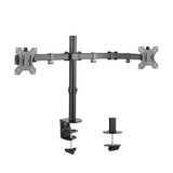 Brateck Dual Monitor Screens Economical Double Joint Articulating Steel Monitor Arm fit Most 13ÃÃ-32ÃÃ Monitors Up to 8kg per screen, 360°Screen Rotation