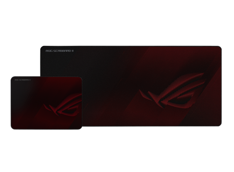 ASUS ROG SCABBARD II Gaming Mouse Pad, Medium 360x260mm + Extended 900x400mm Size, Water/Oil/Dust Respellent, Anti-Fray, Soft Cloth With Rubber Base