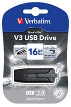 VERBATIM 16GB V3 USB3.0 Grey Store\'n\'Go V3; Rectractable