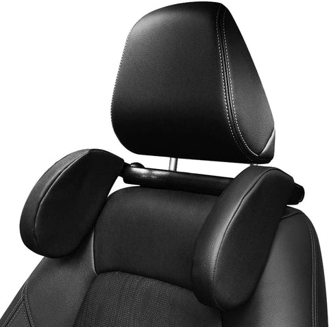 Car Travel Headrest 180 Adjustable and Washable Pillow PU Leather