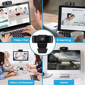 Webcam HD 1080p with Microphone and compatiable with PC Laptop for Recording, Calling, Conferencing, Gaming