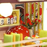 Dollhouse Miniature with Furniture Kit Plus Dust Proof and Music Movement - Asia (1:24 Scale Creative Room Idea)