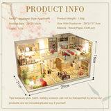 Dollhouse Miniature with Furniture Kit Plus Dust Proof and Music Movement - Japanese Apartment (1:24 Scale Creative Room Idea)