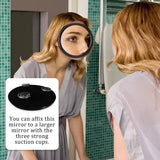 20X Magnifying Hand Mirror with Suction Cups Use for Makeup Application, Tweezing, and Blackhead/Blemish Removal (15 cm Black)