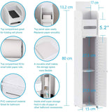 Toilet Paper Roll Holder for Bathroom (White, 80 cm)