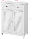 Freestanding Storage Cabinet with Doors/Drawer 60x87x35 cm