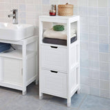 Freestanding Cabinet with 2 Drawers and Shelf for Bathroom