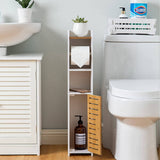 Toilet Paper Roll Holder for Bathroom with roller (Bamboo, 76cm)