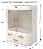 LED Makeup Organizer with LED Mirror and Jewelry Storage Organizer Cabinet