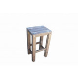 Sturdy Stool Grey Brush Finish