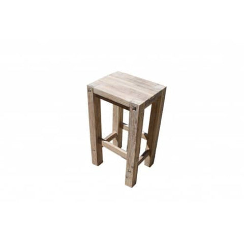 Sturdy Stool White Brush Finish