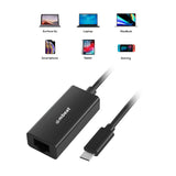 mbeat USB-C Gigabit LAN Ethernet Adapter - Black