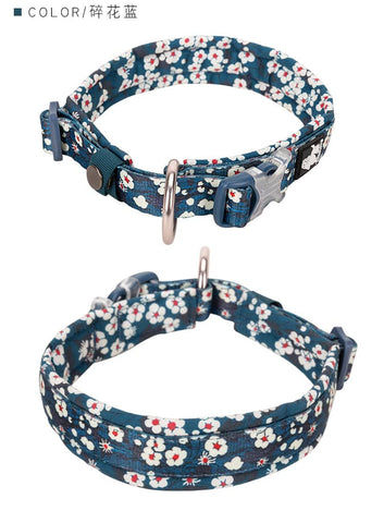 Floral Collar Saxony Blue S