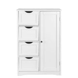 Sian Bathroom Tallboy Storage Cabinet - White