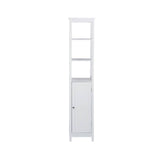 Sian Bathroom Tall Storage Cabinet Organiser With Shelves - White