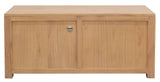 Amsterdam 2 Drawer Solid White Cedar Wood Entertainment Unit (Natural)