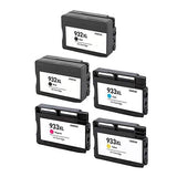 Compatible Premium 932XL + 933XL High Yield Inkjet Cartridges Set of 5  - 2BK,1C,1M,1Y (CN053AA - CN056AA) - for use in HP Printers