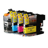 Compatible Premium Ink Cartridges LC137XL / LC135XL  Set of 4 - Bk/C/M/Y  - for use in Brother Printers