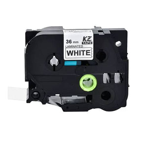 Compatible TZ-e261 36mm Tape Black on White P-Touch tape - for use in Brother Printer