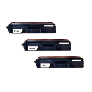 Compatible Premium 3 x TN443BK High Yield Black  Toner Cartridge - for use in Brother Printers