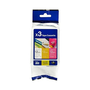 Brother TZe-33M3 12mm Tape Multi Pack - for use in Brother Printer