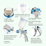 Spray Gun HVLP Gravity Gun Paint Feed Air Spray Gun Kit 3 Nozzle 1.4mm 1.7mm 2mm