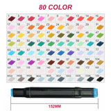 80 Colors Marker Pen Set Dual Headed Graphic Artist Sketch Copic Markers