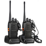 2pcs Walkie Talkie BF-888S Handheld Two-Way Radio UHF 400-470MHz 5W