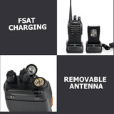 2pcs Walkie Talkie BF-888S Handheld Two-Way Radio UHF 400-470MHz 5W