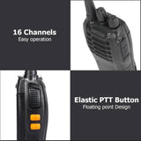 2pcs Walkie Talkie BF-888S Handheld Two-Way Radio UHF 400-470MHz 5W