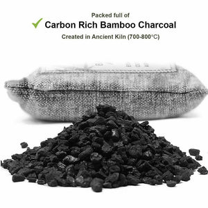 10PCS Air Purifying Bags Activated Bamboo Charcoal Freshener for Car Home Shoes 200g