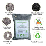 30PCS Air Purifying Bags Activated Bamboo Charcoal Freshener for Car Home Shoes 200g