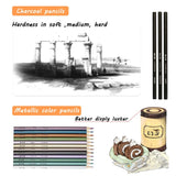 72pcs Professional Drawing Artist Kit Set Pencils and Sketch Charcoal Art Tools