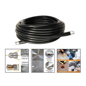 Sewer Jetter Kit for Pressure Washer 49FT Cleaner Hose 5800PSI NPT 1/4