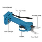 Cordless Electric Pruning Shears Secateur Rechargeable Branch Cutter W/ 2 Battery