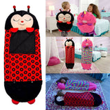 Large Size Happy Sleeping Bag Child Pillow Birthday Gift Camping Kids Nappers Black