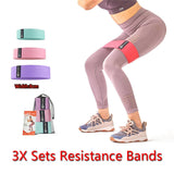 3PCS Resistance Bands Elastic Rubber Bands Exercise Band Yoga Fitness