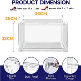 Shoe Display Box Clear Container Stackable Boxes Storage Case